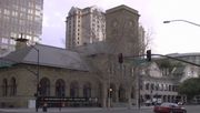 Front of the San Jose Museum of Art, the remaining facade of San Jose's first post office.