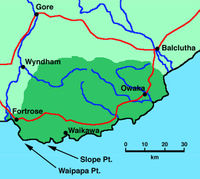 Map of The Catlins.