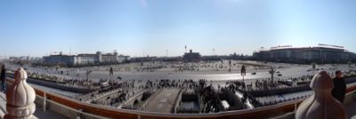 Tiananmen Square as seen from the Tian'an gate in 2004.