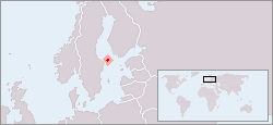 Location of Åland