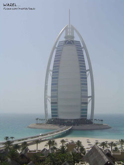 The Burj al Arab artificial island