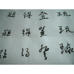 Various styles of Chinese calligraphy.