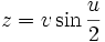 z = v\sin\frac{u}{2}