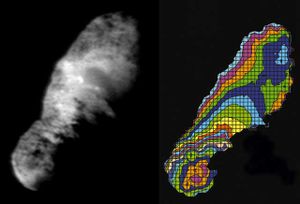 Comet Borrelly exhibits jets, yet is hot and dry.