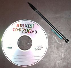 A typical 700-megabyte CD-R