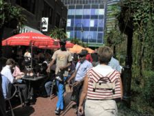 Pedestrians in downtown