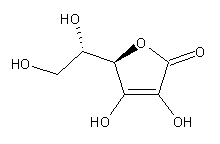 Chemical structure of vitamin C