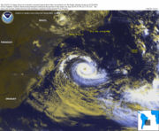 The first recorded South Atlantic hurricane, "Catarina", which hit Brazil in 2004