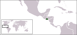 Location of El Salvador