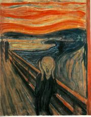 The Scream by Edvard Munch (1893) which inspired 20th century Expressionists