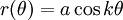 r(\theta) = a \cos k\theta \,