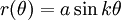 r(\theta) = a \sin k\theta \,