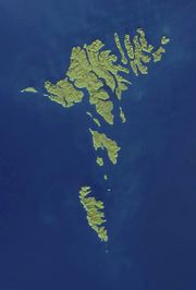 Faroe Islands NASA satellite image.