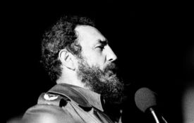 Fidel Castro making a speech in Havana in 1978, image by Marcelo Montecino