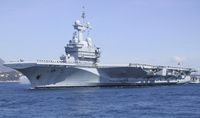 The main symbol of French military power in the 21st century: the Charles de Gaulle aircraft carrier.