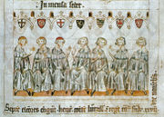 The prince-electors of the Holy Roman Empire. From Bildatlas der Deutschen Geschichte by Dr Paul Knötel (1895)