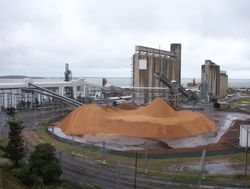 Storage Silos on the Gladstone waterfront - An industrial area in the water catchment area.