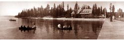 Lake Tahoe and hotels, 1908.