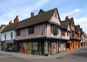 Timber framed buildings in St Nicholas Street.