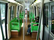 Inside of VAL metro car.