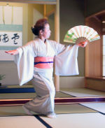 A traditional Japanese dancer.