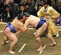 Sumo, a traditional Japanese sport.