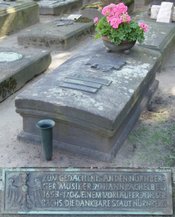 Pachelbel's tomb at the Rochus Cemetery (Rochuskirchhof) in Nuremberg.