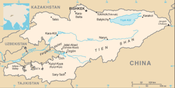 Map of Kyrgyzstan