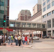 Skyways connect many downtown buildings