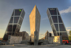 Puerta de Europa skyscrapers in Azca