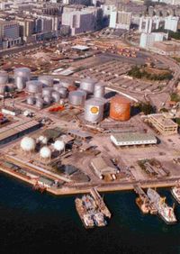 Shell Oil Depot in Kowloon Hong Kong c1988