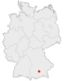 Location of Munich in Germany