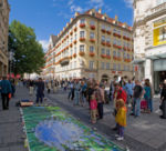 Street art in Kaufingerstraße, near Marienplatz