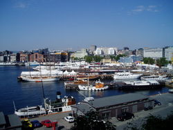 View from the Akershus Fortress towards the fjord.