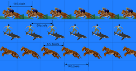 Depth or z-axis values are proportional to pixel shifts in the autostereogram.