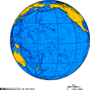 Orthographic projection over Palmyra Atoll