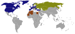       NATO member states      Partnership for Peace countries      Mediterranean Dialogue countries