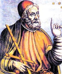 A medieval artist's rendition of Claudius Ptolemaeus