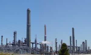 A Shell oil refinery in Martinez, California.