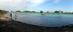 The Rhine just downstream from Lake Constance