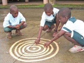 Boys Playing a Traditional Game