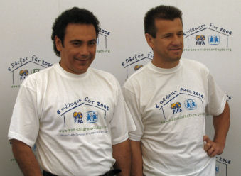 FIFA/SOS Ambassadors Hugo Sanchez and Dunga