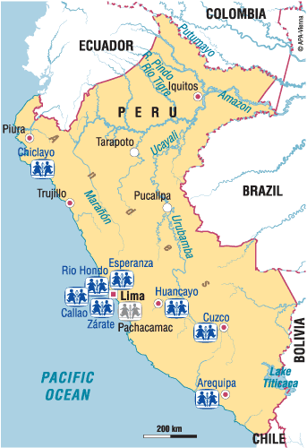 SOS Children Sponsorship Locations in Peru